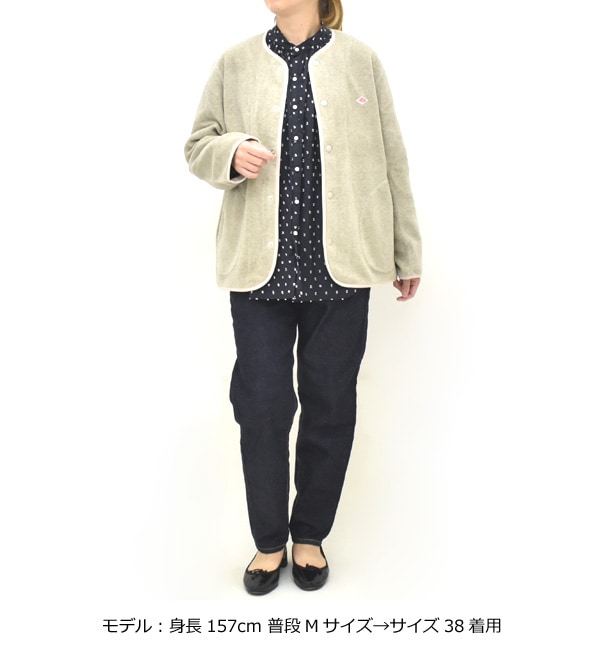 DANTON ダントン フリースノーカラージャケット JD-8911 レディース