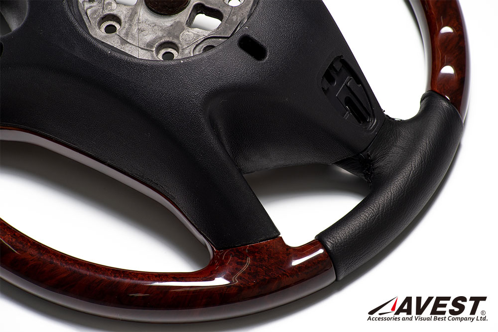 ベンツ W211系 後期 Sクラス ウッド コンビ ハンドル ステアリング