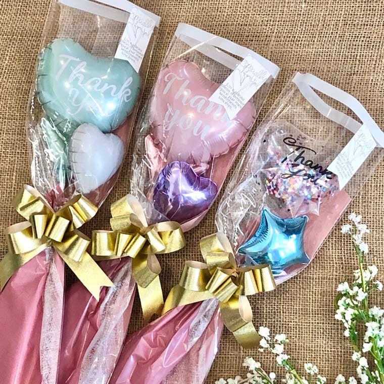 プチサンキュー]部活の引退や卒業・送別のプレゼントに 花束バルーン