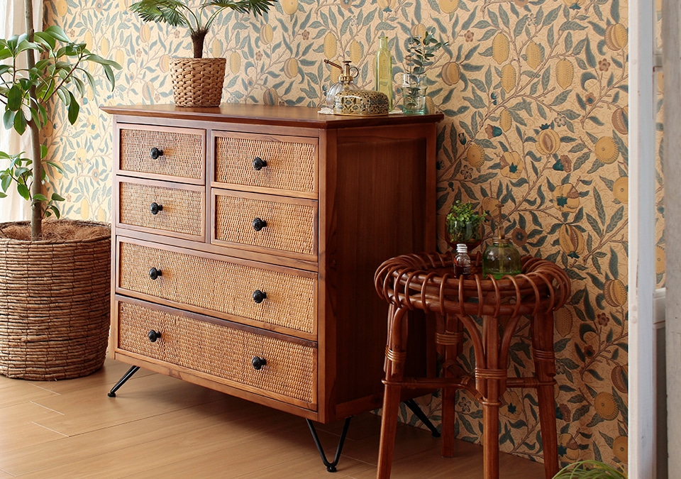 チェスト 【ラタン】 80×40×75cm｜ベッド・マットレス・インテリア家具