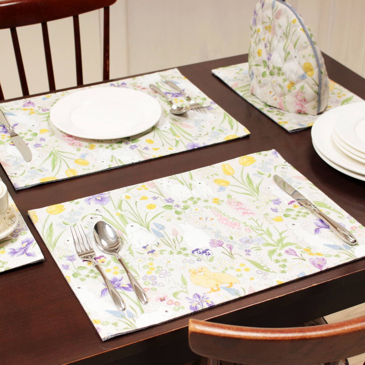 ボタニカルプリント ランチョンマット 約32×45cm [Lapin Botanique