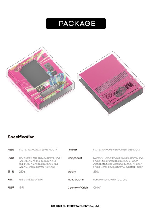 先払いのみ）韓国スターグッズ NCT DREAM [ISTJ] MEMORY COLLECT BOOK