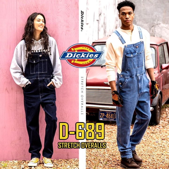 ディッキーズ オーバーオール ストレッチデニム サロペット D-689 作業