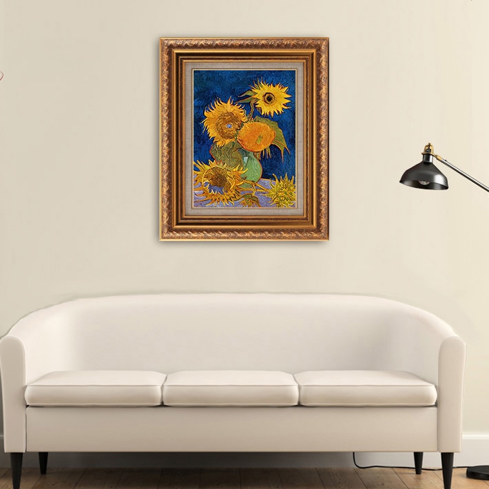 5本のひまわり 【15号】 フィンセント・ファン・ゴッホ 【 額縁が