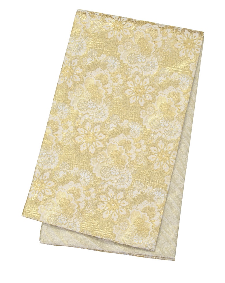 袋帯 正絹 金 白桜 雅 芯入り | 大人和装,婦人着物・袴・帯,袋帯・帯芯