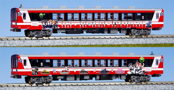 Nゲージ 鹿島臨海鉄道6006 ガールズ&パンツァー仕様 ラッピング列車（1