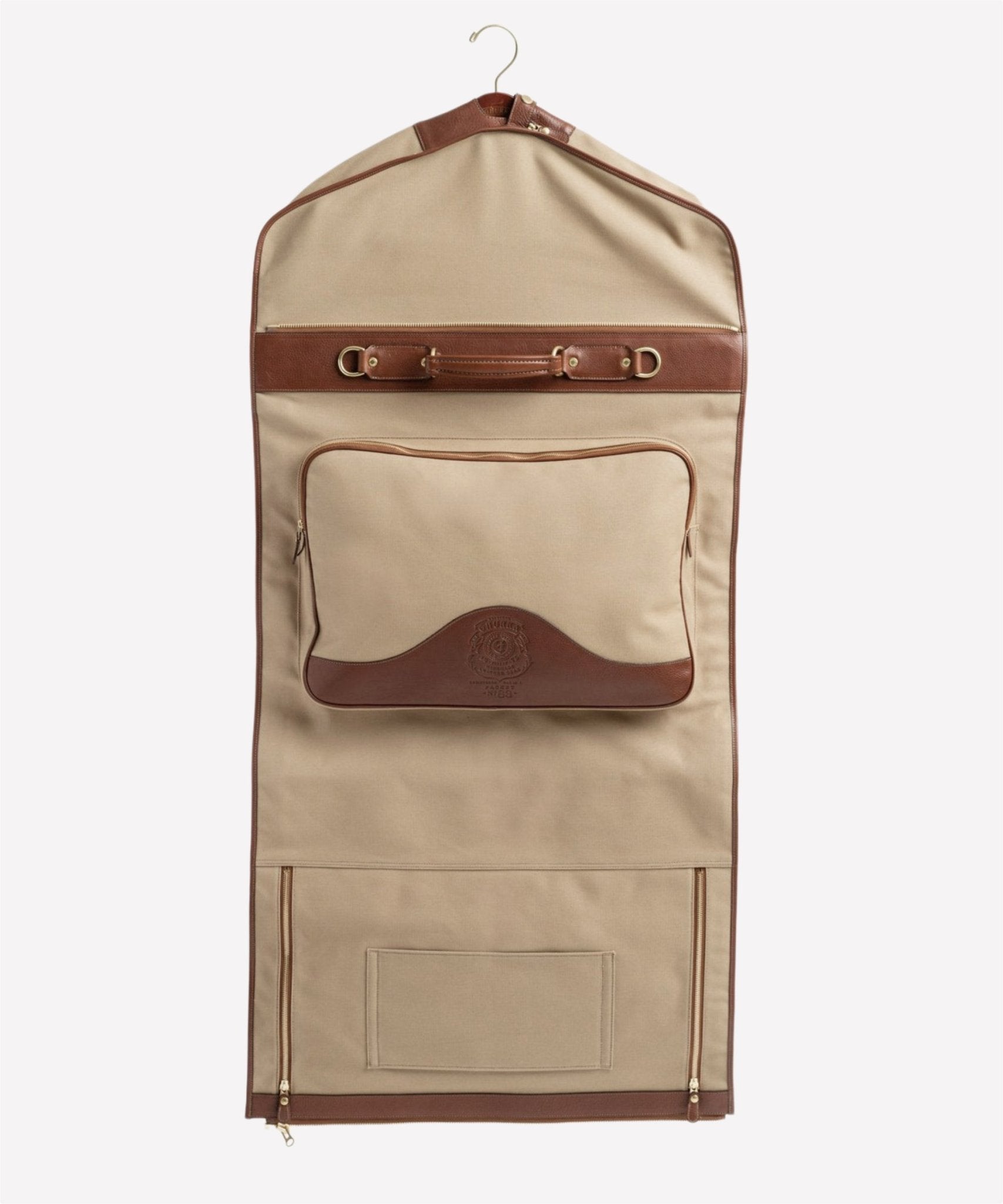 Packet No. 83 | Khaki Twill - Vintage Chestnut Garment Bag | Ghurka