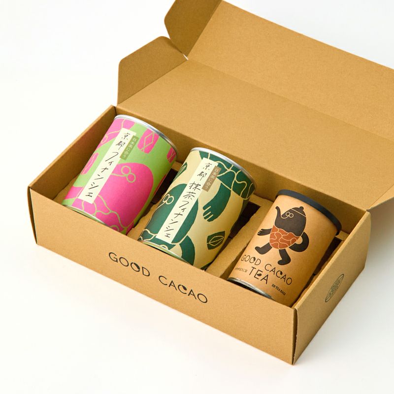 GOOD CACAO フィナンシェ2種とカカオほうじ茶セット｜GOOD NATURE