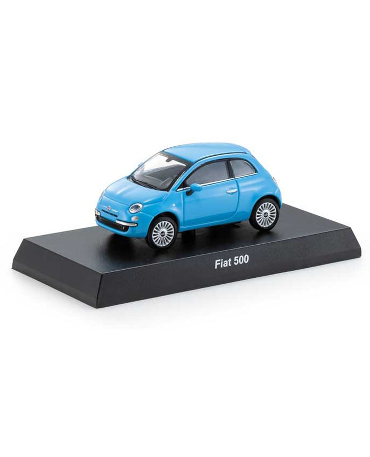 KYOSHO 1/64 フィアット 500 (ブルーヴォラーレ) ミニカー ＆ BOOK