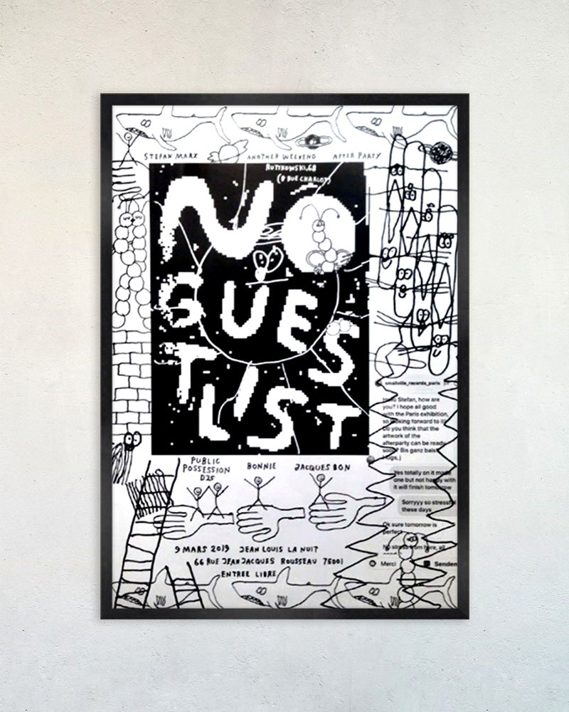 NO GUEST LIST ポスター【Stefan Marx│ステファン・マルクス】（59cm
