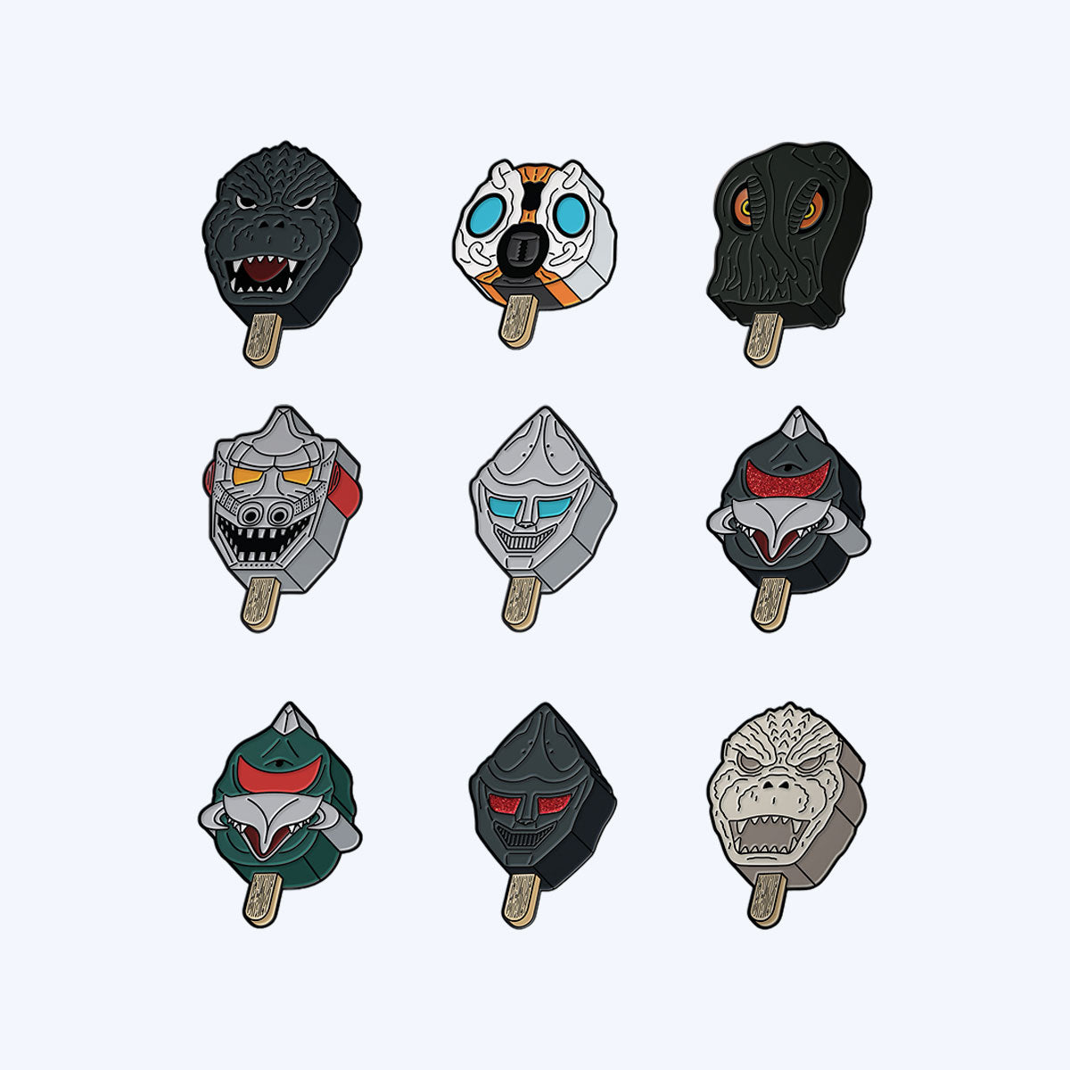 Godzilla x Frozen Culture Mystery Enamel Pin Series 1