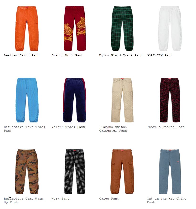 Supreme 18AW コレクションのパンツ一覧ページ1 | God Meets Fashion