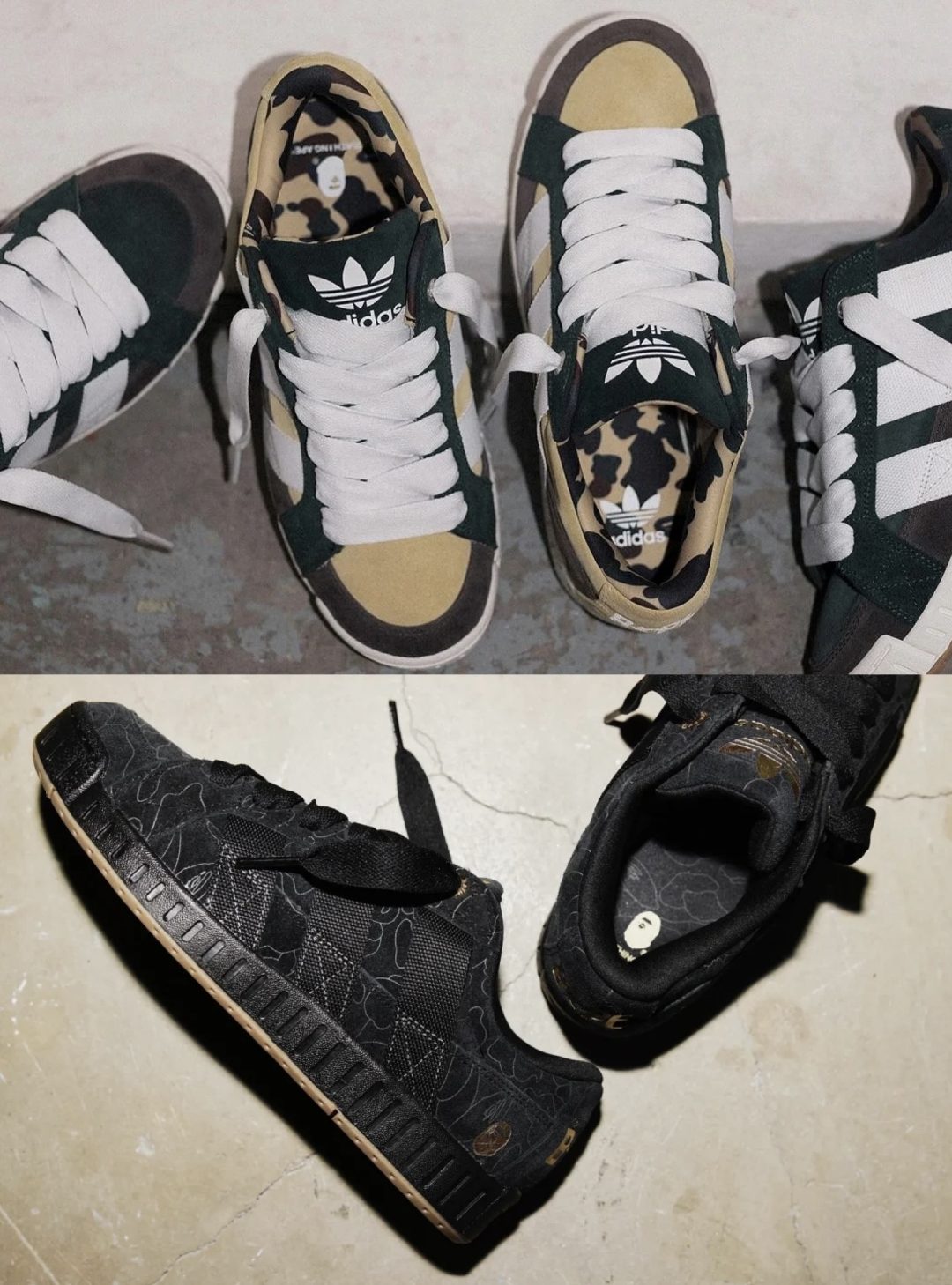 BAPE® ×adidas Lawsuit black camo 22cm BAPE® ×adidas Lawsuit black