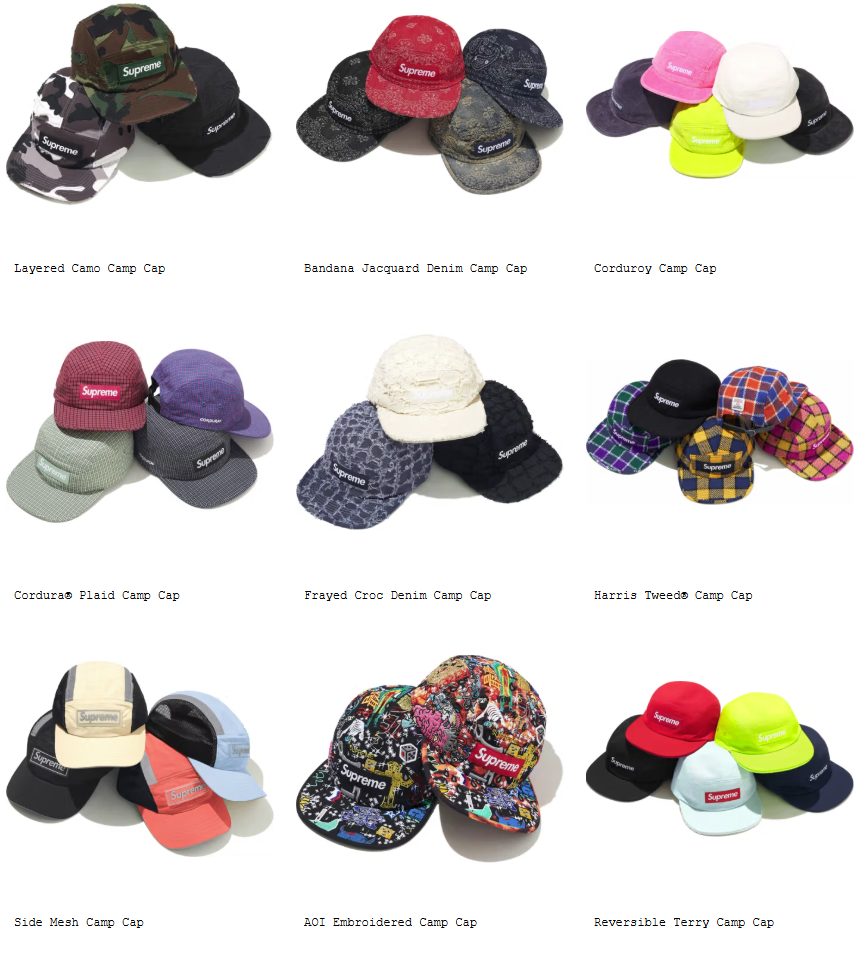 Supreme 25SSのキャップ＆ハット一覧 | God Meets Fashion