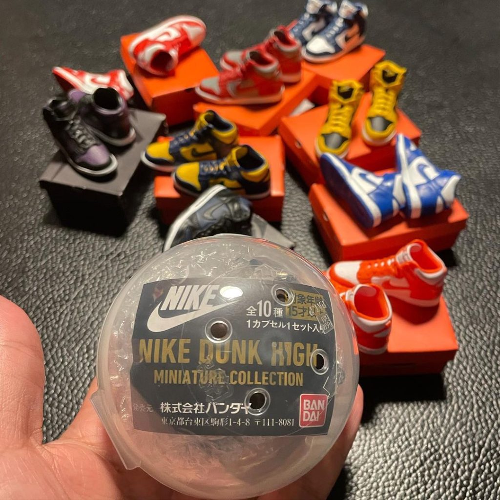 GASHAPON NIKE DUNK HIGH MINIATURE COLLECTIONが9/5に国内発売予定