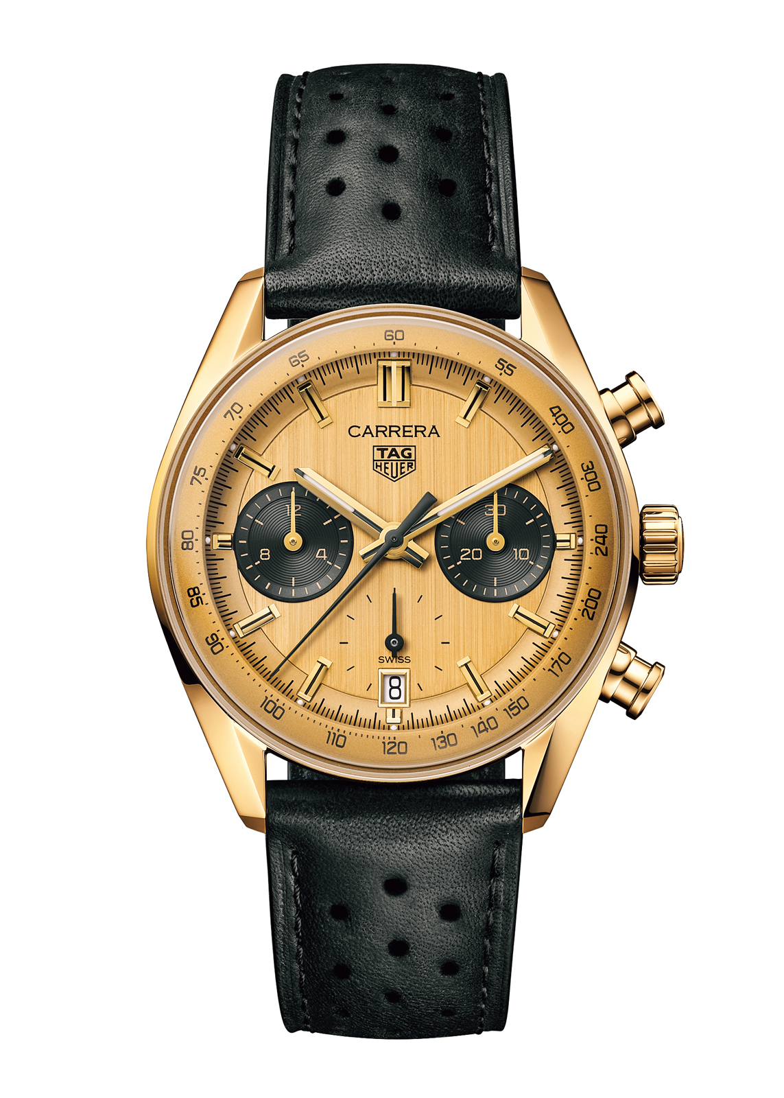 タグ・ホイヤー、ブラック×ゴールドの「カレラ クロノグラフ」 | GOETHE