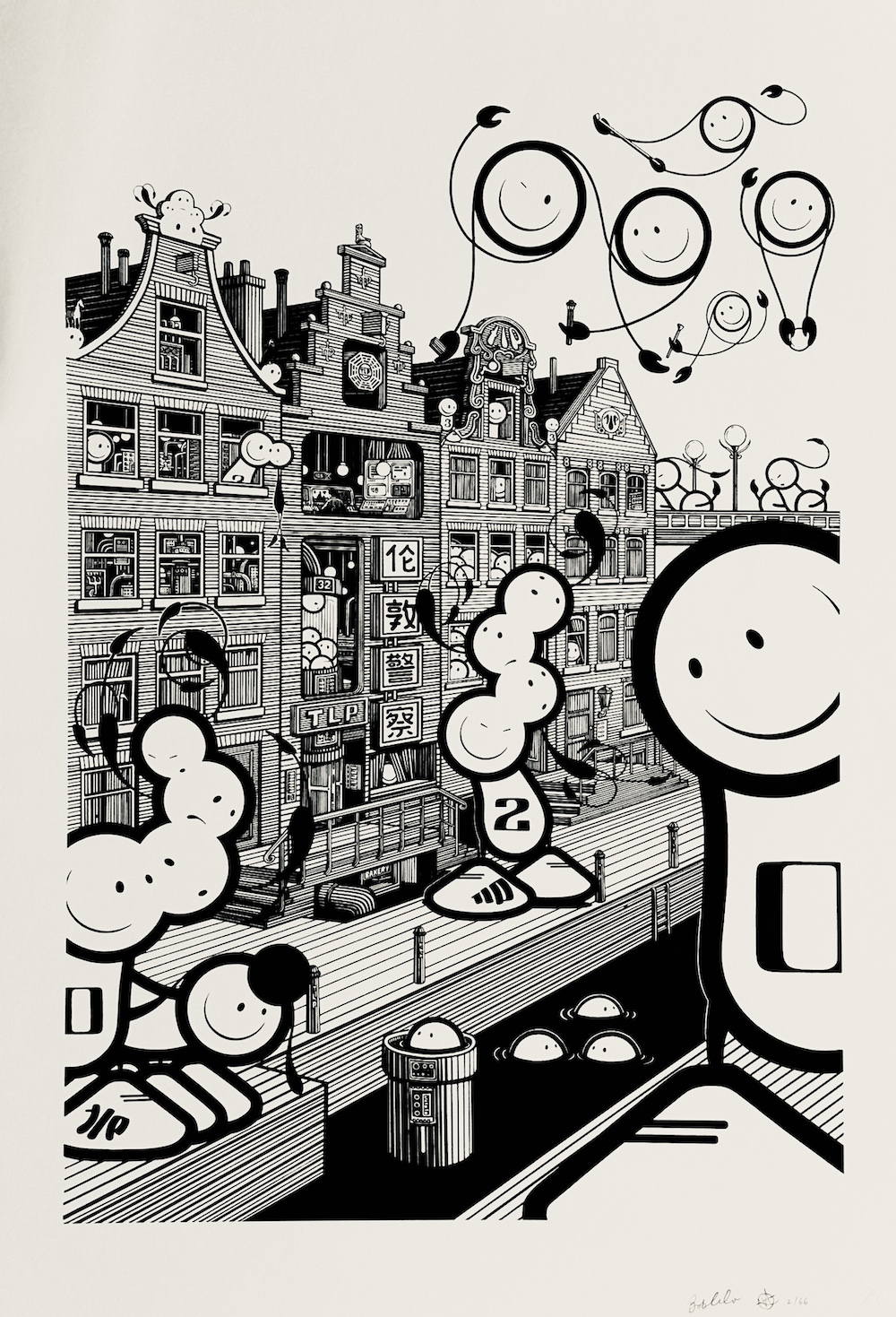 絵画 The London Police Original Canvas 絵画 The London Police