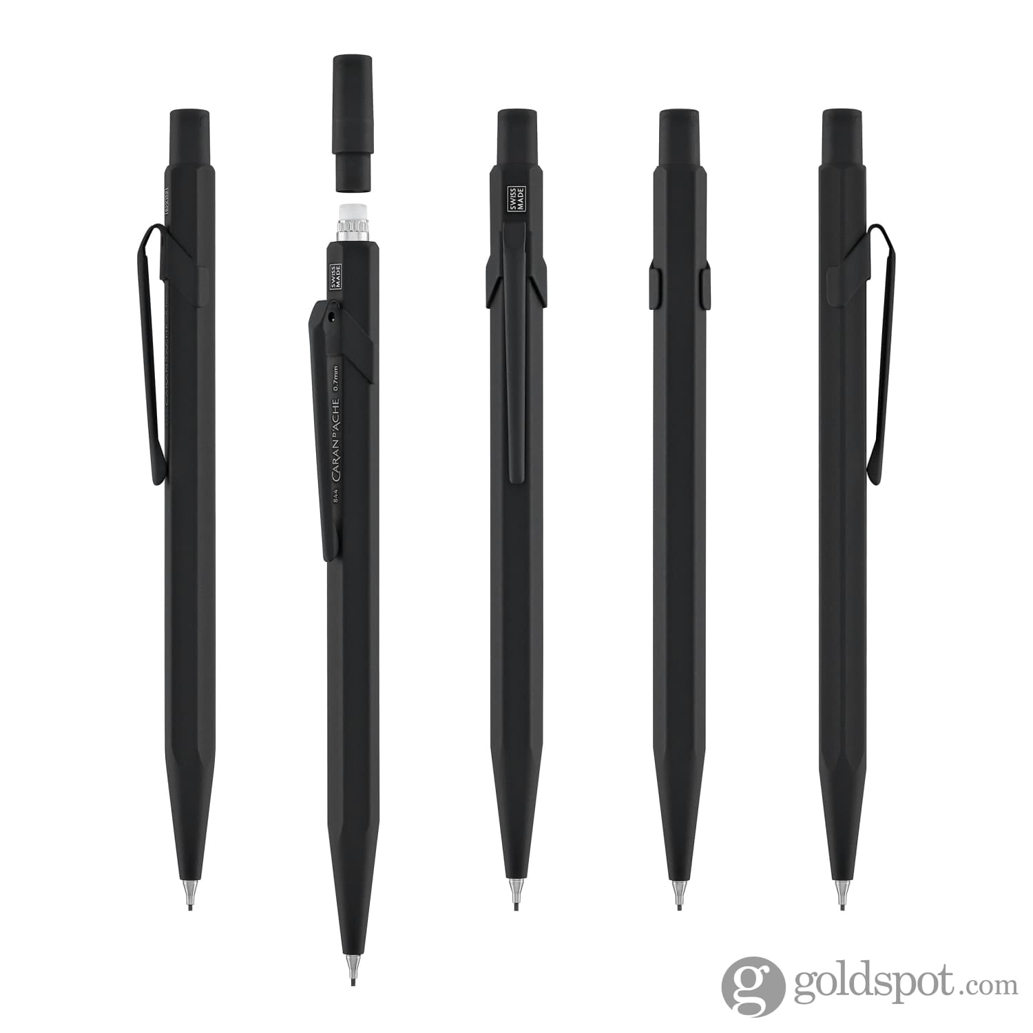 Caran d'Ache Metal Mechanical Pencil in Black Code - Goldspot Pens