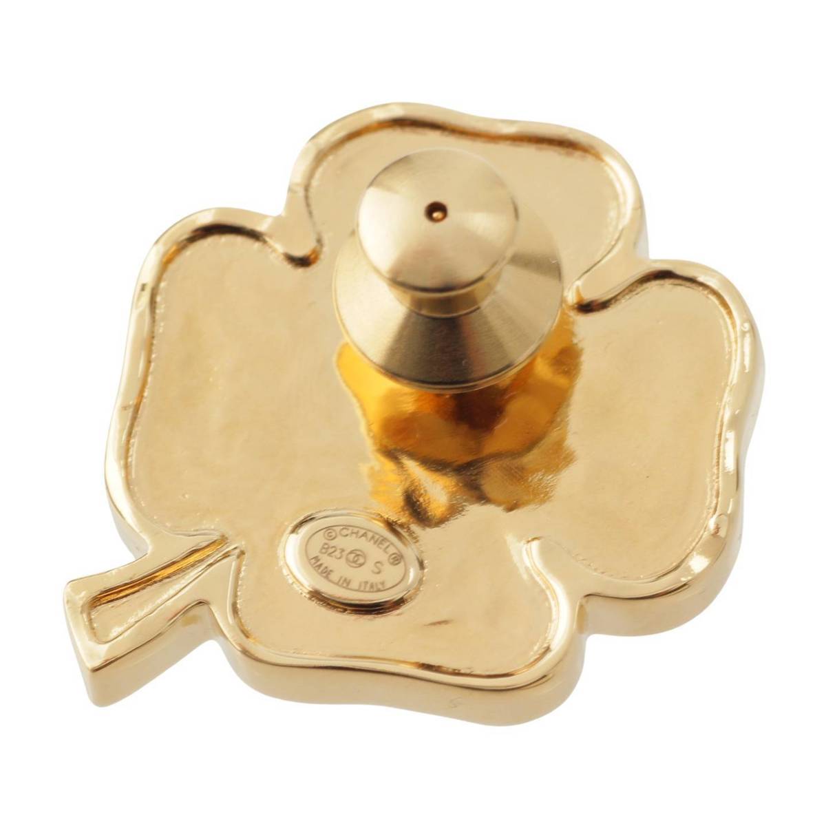 Chanel B23S ココマーク クローバー ラインストーン ピンブローチ