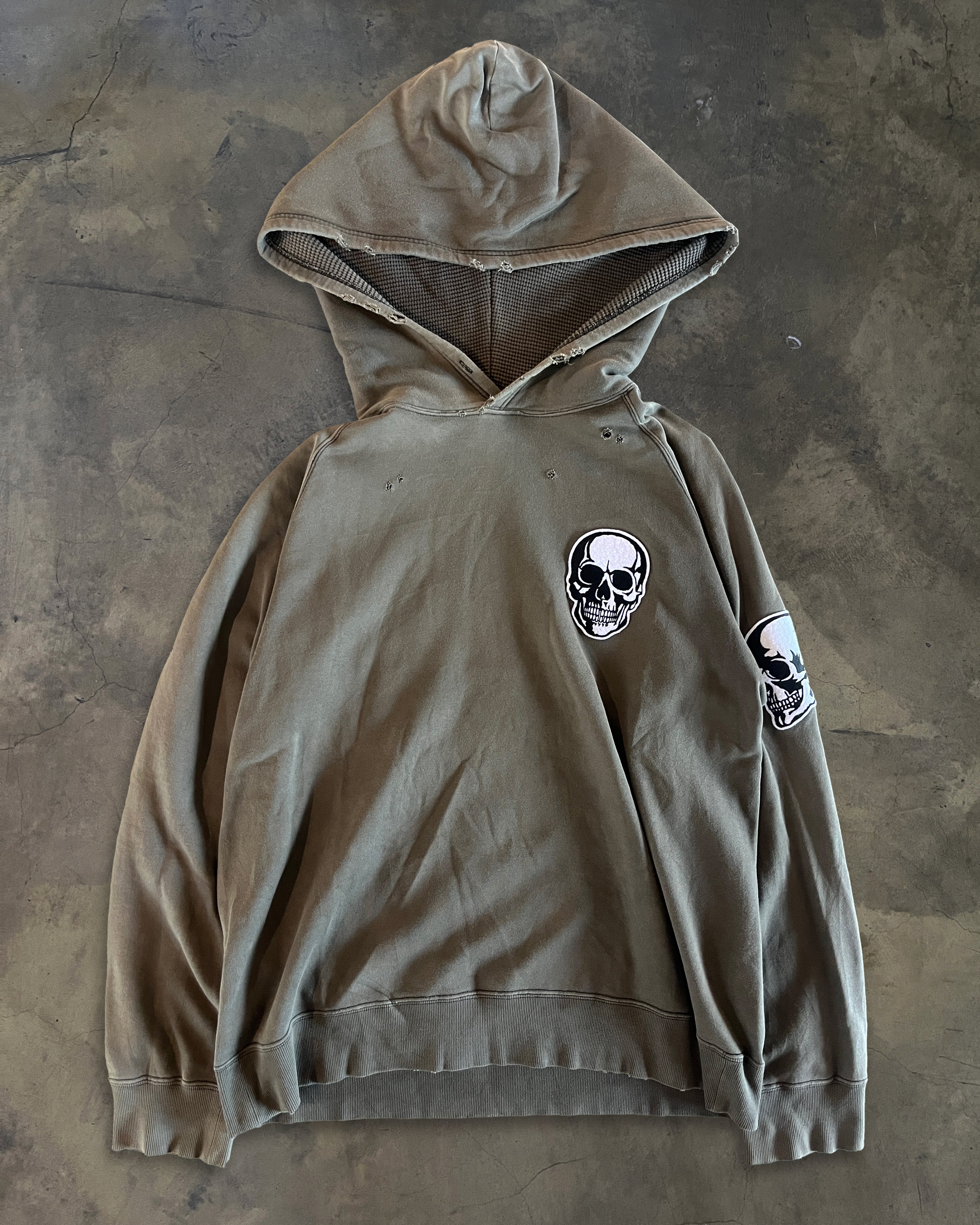 NUMBER (N)INE SS04 DOUBLE SKULL HOODIE – glam archive