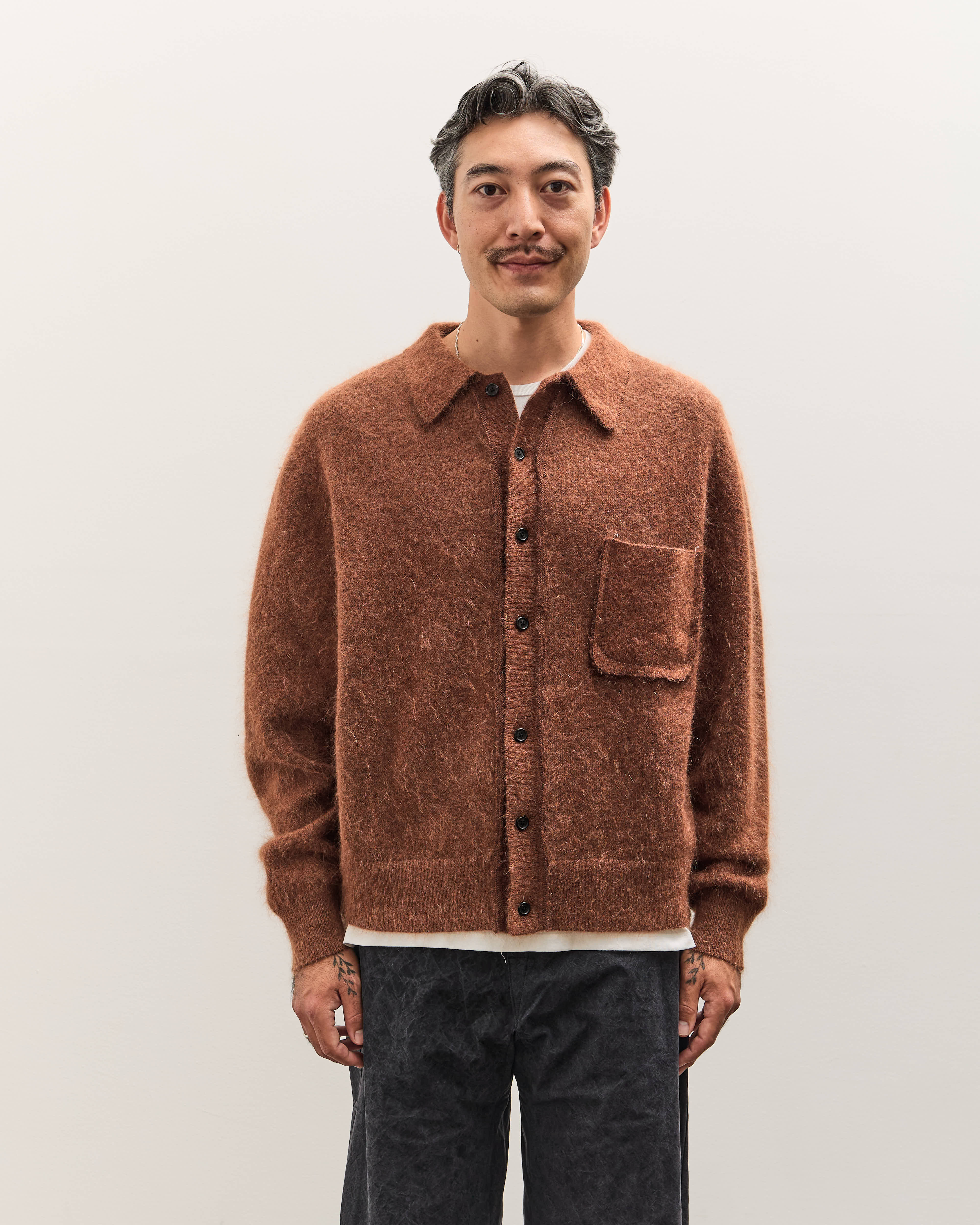 Camiel Fortgens Hairy Cardigan Unisex, Brown – Glasswing