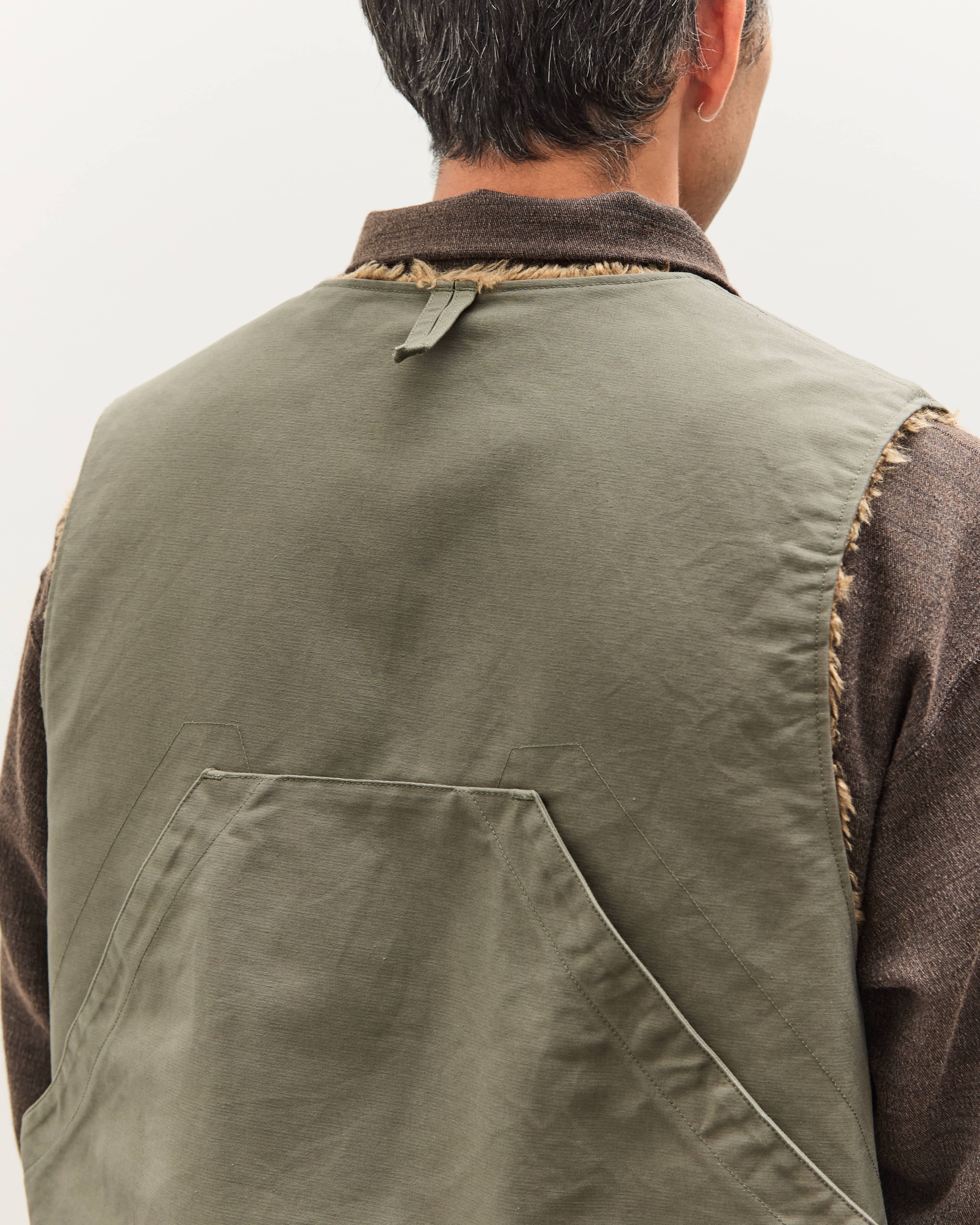 Engineered Garments Fowl Vest, Olive – Glasswing