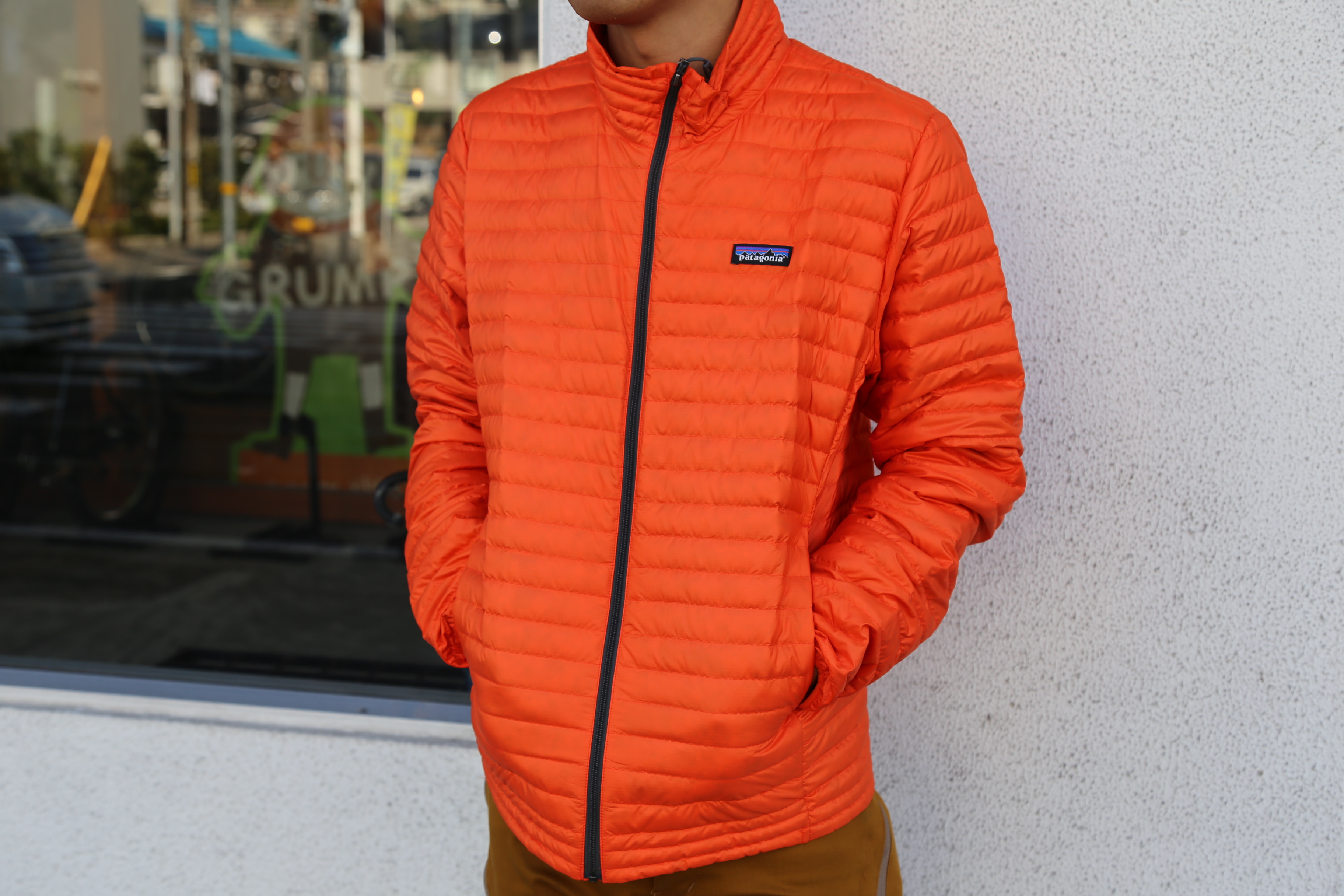 パタゴニアのダウン製品、ナノパフ製品サンプル展示会しております