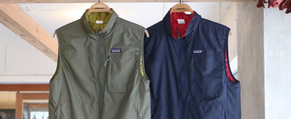 patagonia/パタゴニアのリバーシブルベストでアウトドアMIXと