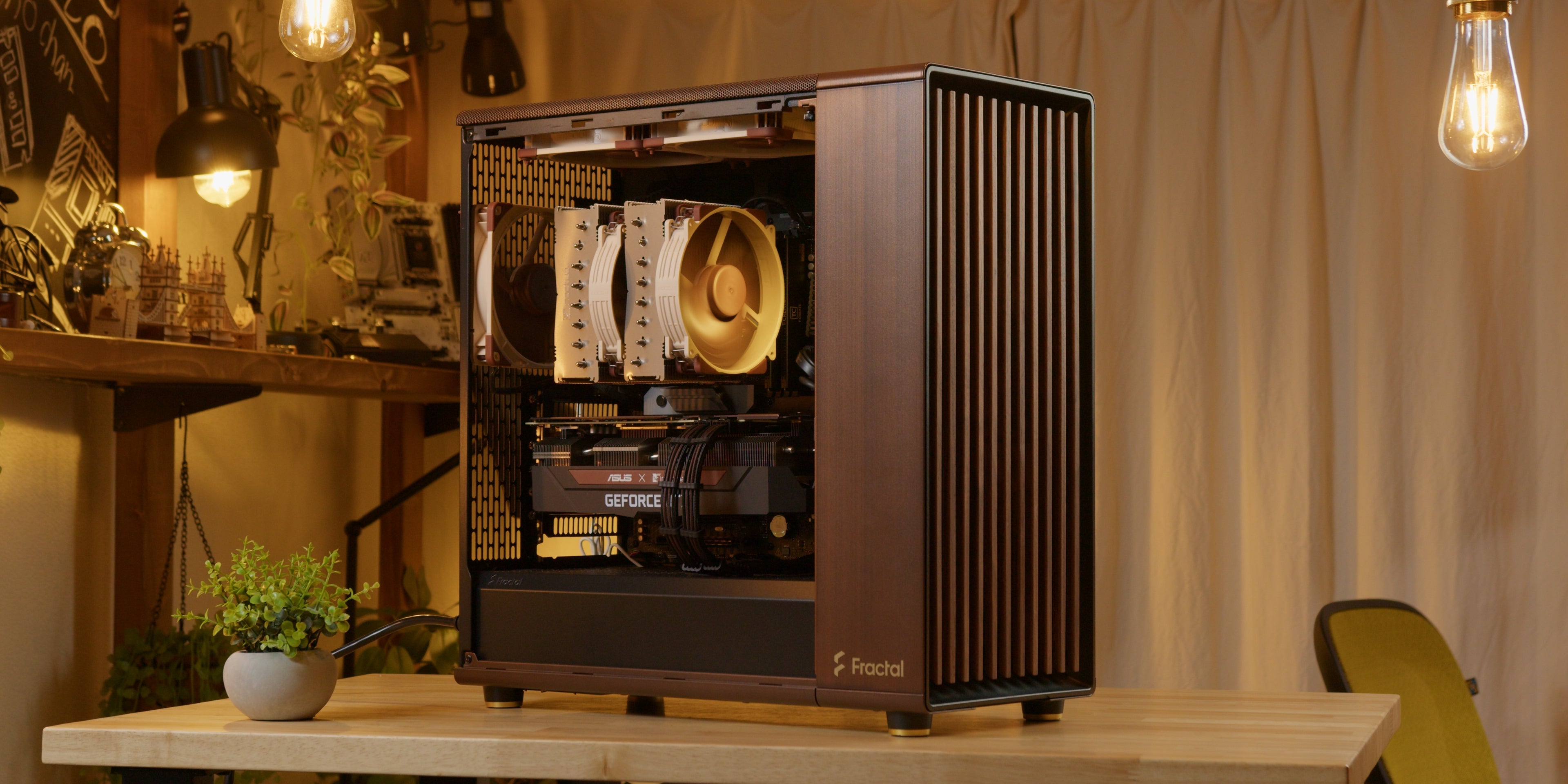 GrowthArts custom Fractal Design North TG【Wood Effect Edition