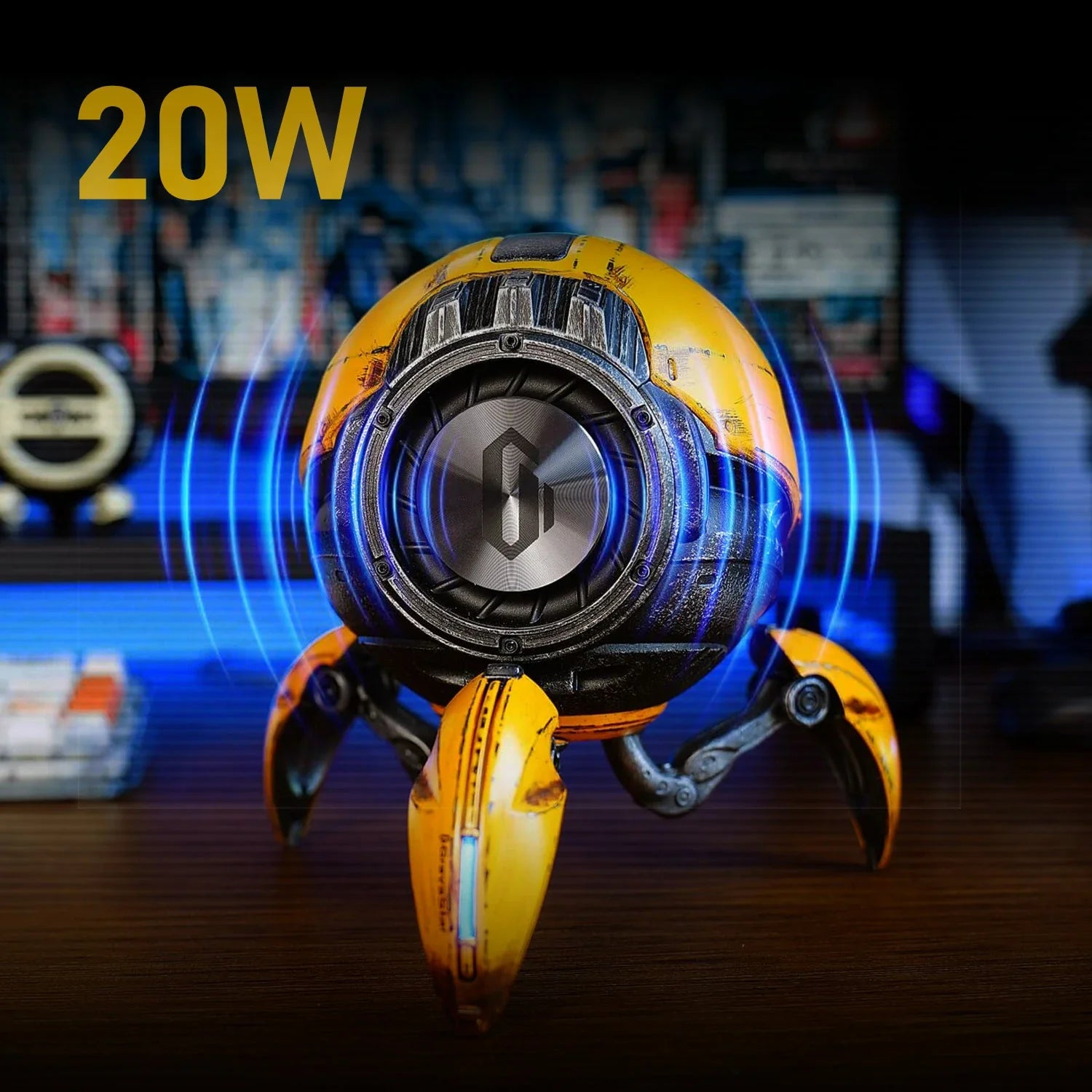 Mars Pro ウォーダメージ イエロー Bluetoothスピーカー | デュアル