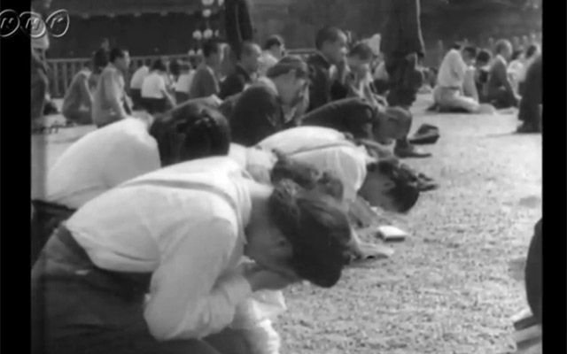 動画】終戦を知らせる『玉音放送』 放送中に録画された貴重な映像が