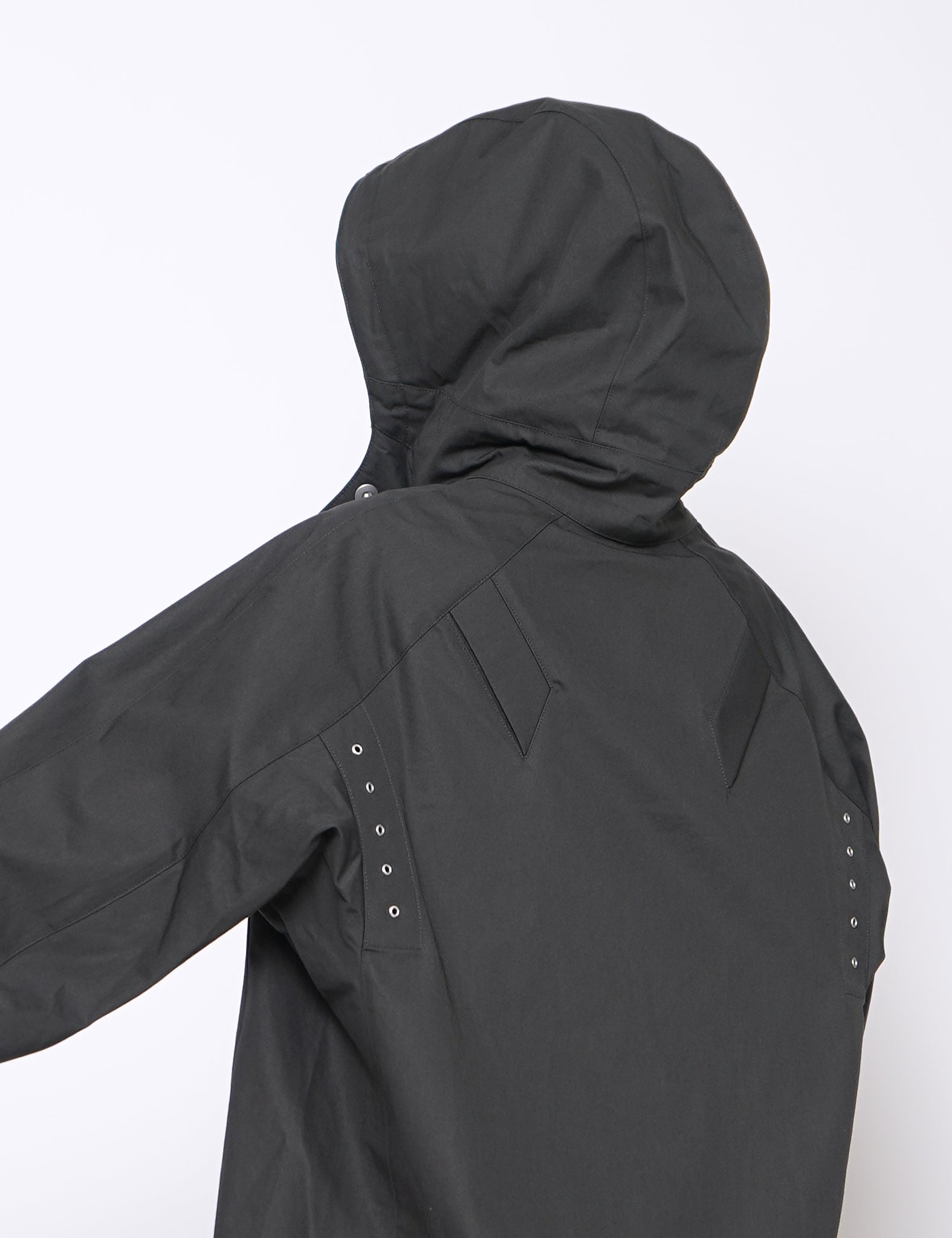 OMAR AFRIDI CHARCOAL COTTON GABARDINE AIDOS PARKA