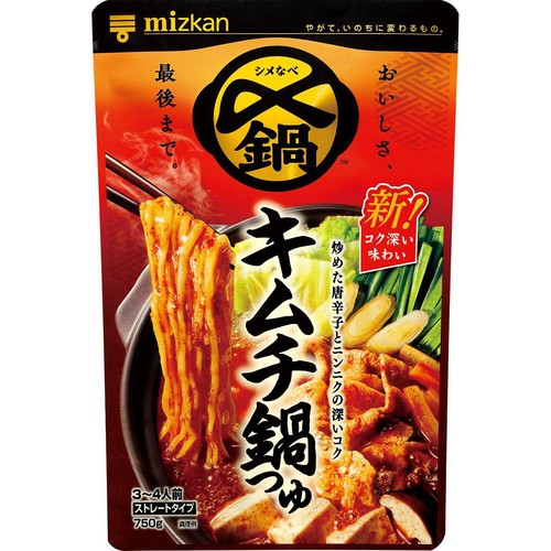 ミツカン 〆まで美味しい キムチ鍋つゆ ストレート 3～4人前 750g