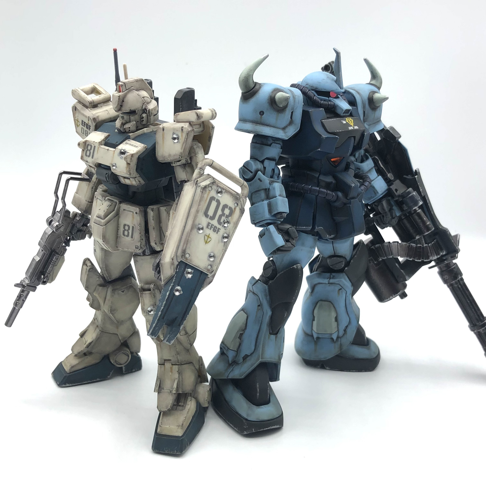 HG グフカスタムとガンダムEz8｜takuma_baseさんのガンプラ作品