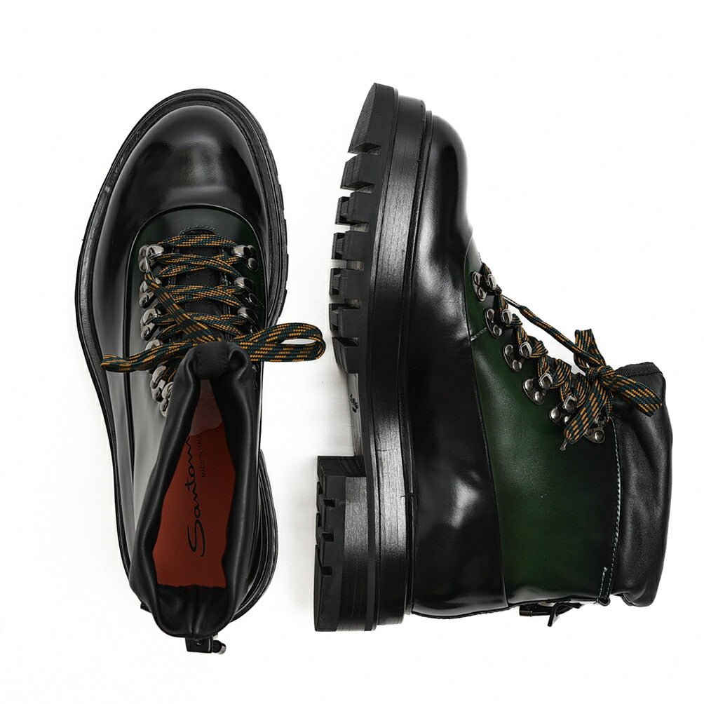 SALE｜SANTONI サントーニ / レザーバイカラーレースアップブーツ
