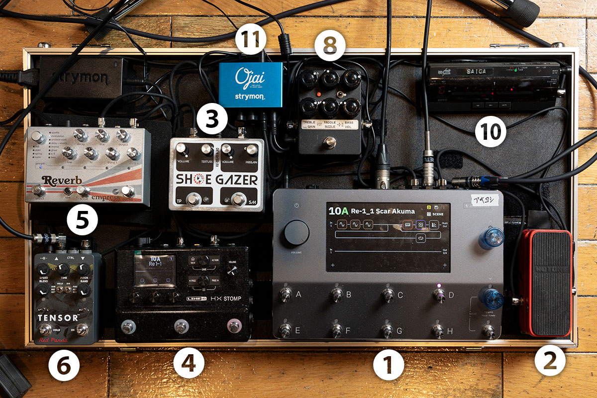 キタニタツヤのサポート・ギタリスト、秋好佑紀の使用機材 「青の