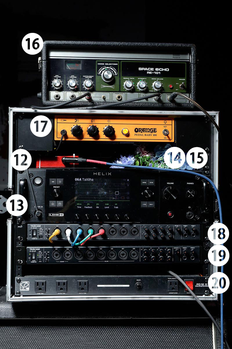 NEEのリード・ギター＝夕日が使用する、こだわりを詰め込んだ機材