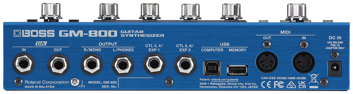 BOSSの次世代型ギター・シンセサイザー・システム“GM-800・GK-5・GKC