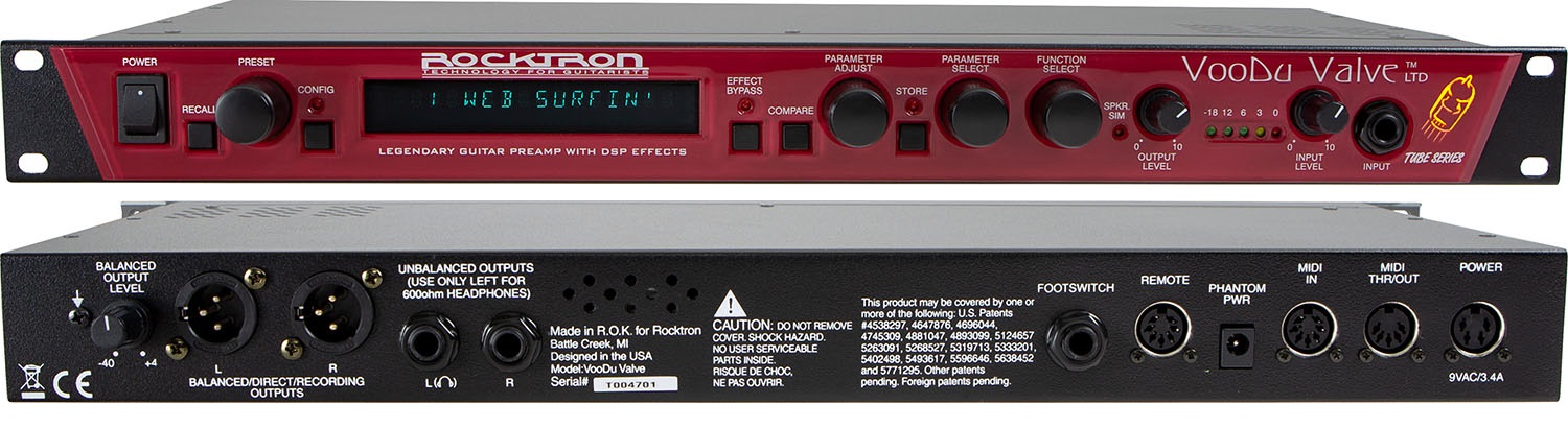 ギタープリアンプ】-ROCKTRON-一世を風靡した真空管搭載デジタル