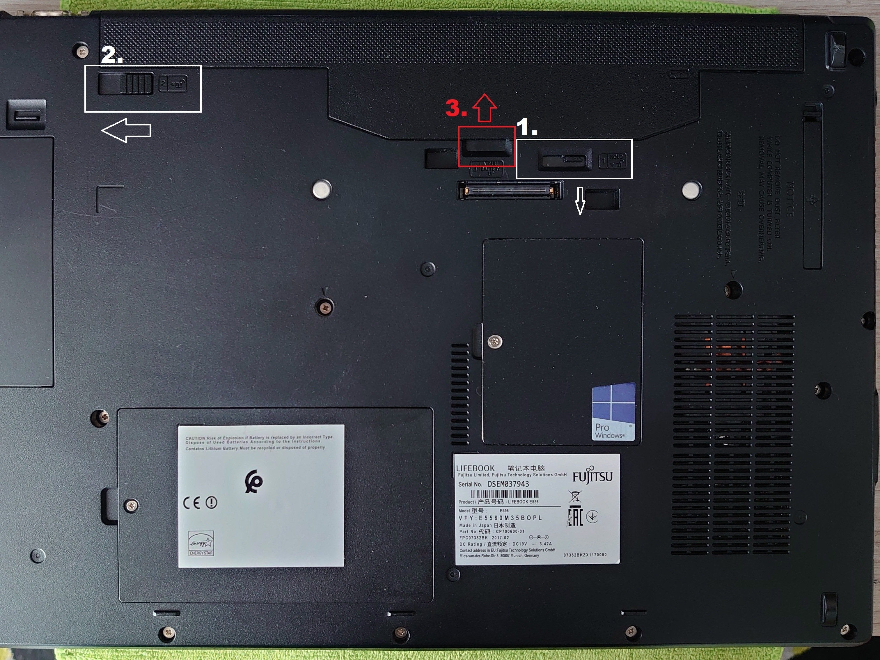 Fujitsu Lifebook E556 HDD/SSD Replacement - iFixit Repair Guide
