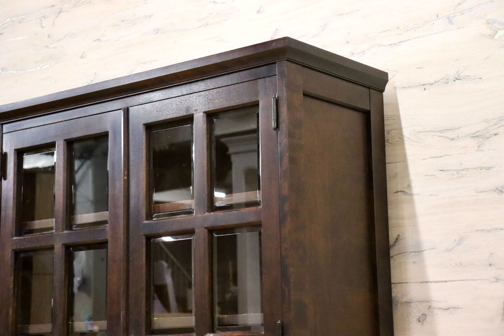 GMGN186B○北海道民芸家具 本棚 書棚 本箱 キャビネット 飾り棚 樺無垢