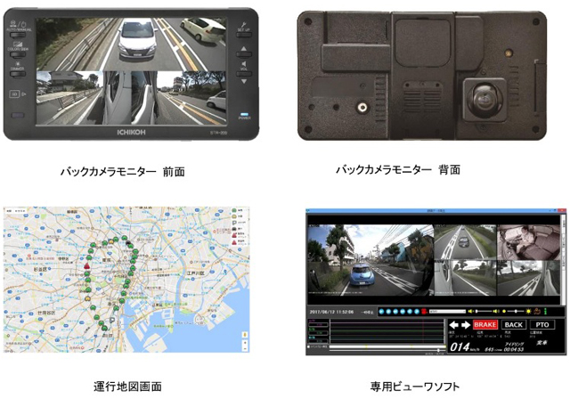 トラック用ドライブレコーダー一体型カメラモニターシステム