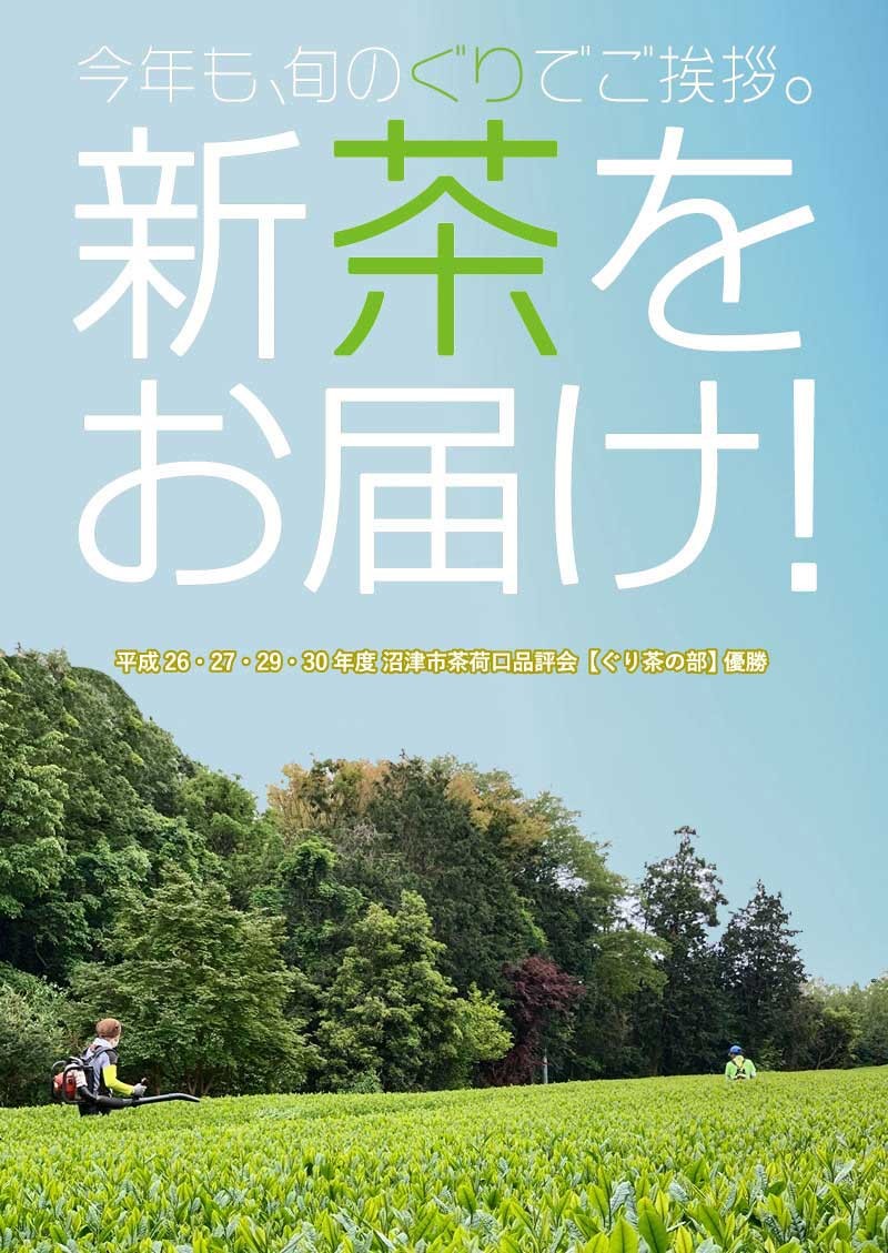 ぐり茶の五十鈴園 沼津港ショップ&鈴木製茶工場 濃甘の緑茶ぐり茶の