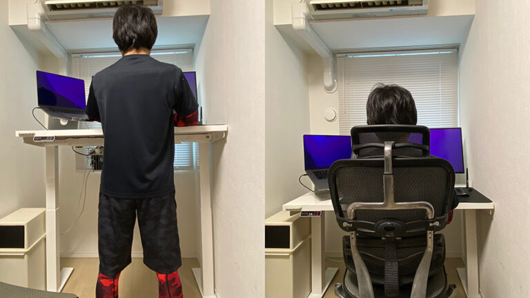 IKEA天板と電動昇降デスクFlexiSpotで快適! 安く済ませる在宅リモート