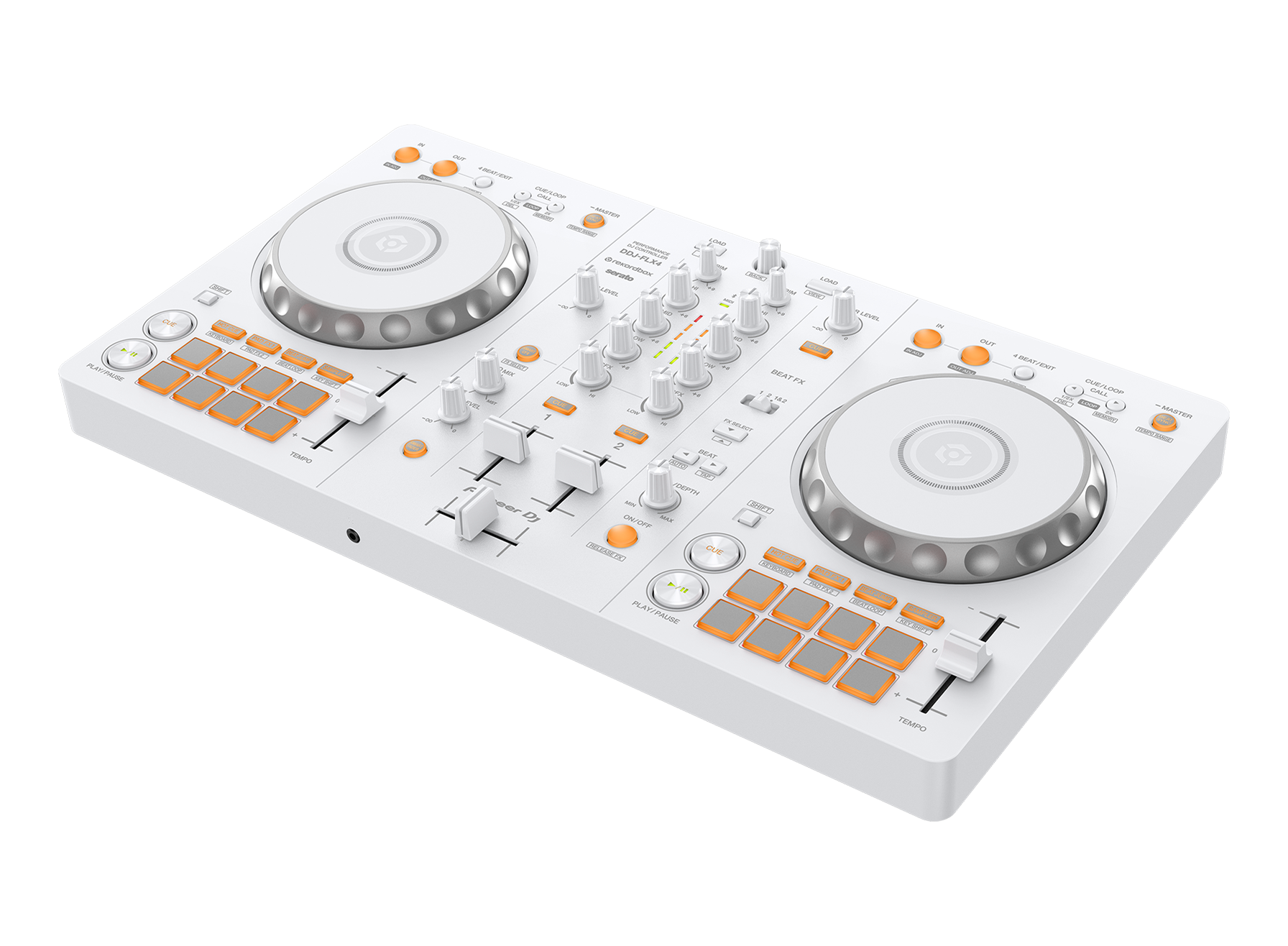 Pioneer DJ DDJ-FLX4 Portable 2-Channel rekordbox DJ - White