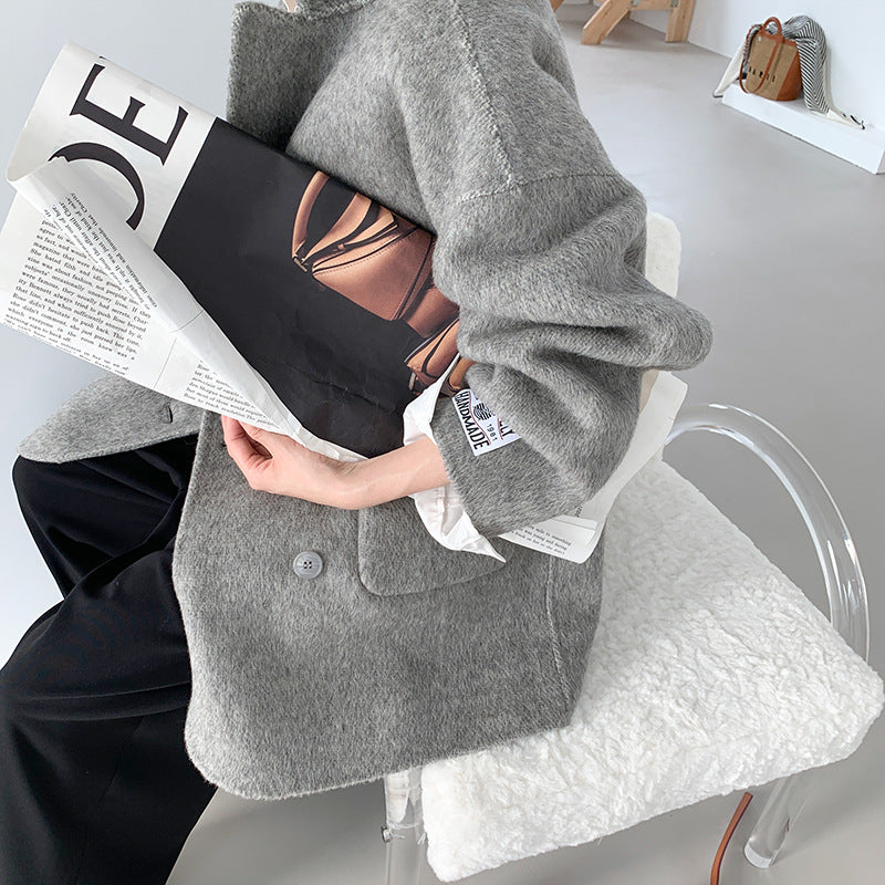 再入荷】ダブルブレストウールブレンドコート 0704 – gypsophila