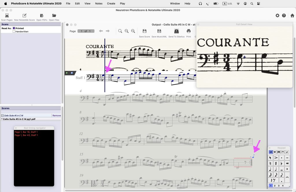 Dorico、Sibelius、MuseScore等と共に使える高性能な楽譜スキャニング
