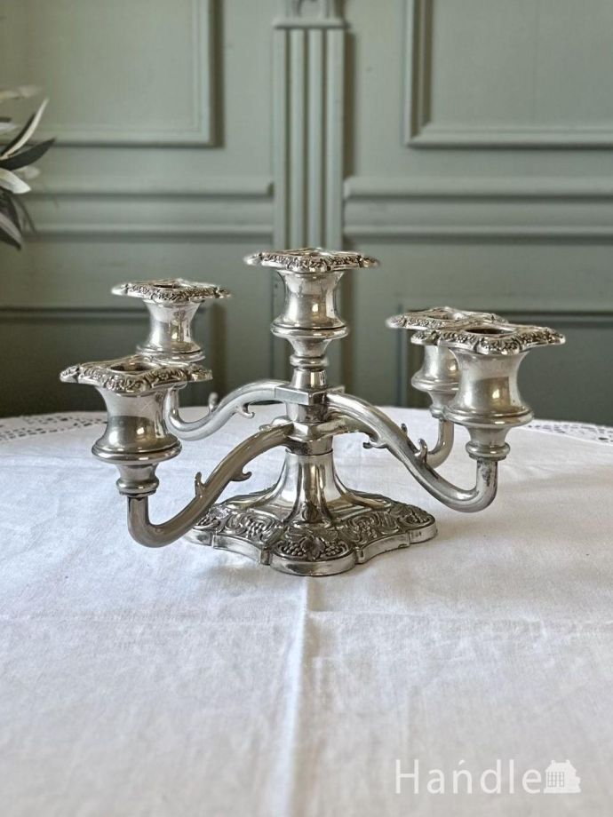 ヴィンテージ lanthe of england シルバーメッキ キャンド燭台 英国