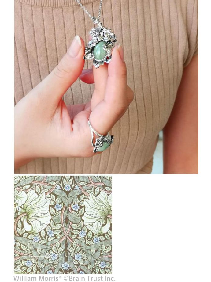 ウィリアムモリスのおしゃれなジュエリー、ペンダントヘッドにもなる