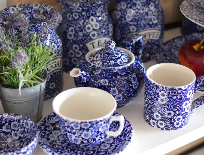 英国限定】バーレイ×Bedeck テーブルランナー ブルーキャリコ 英国限定